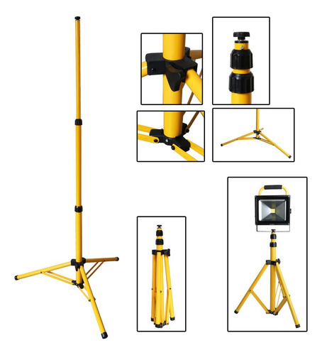 Soporte Tripode Altura Regulable 2m P/ 2 Reflector Multiuso