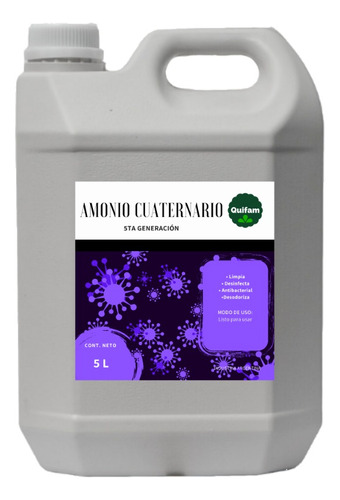 Amonio Cuaternario Desinfectante Bactericida Calidad Premium