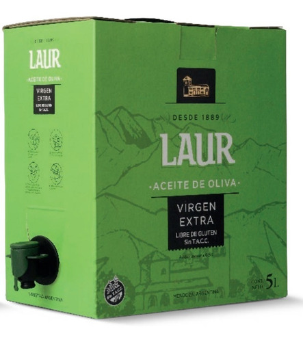 Aceite De Oliva Laur Virgen Extra Clásico Bag In Box 5 L