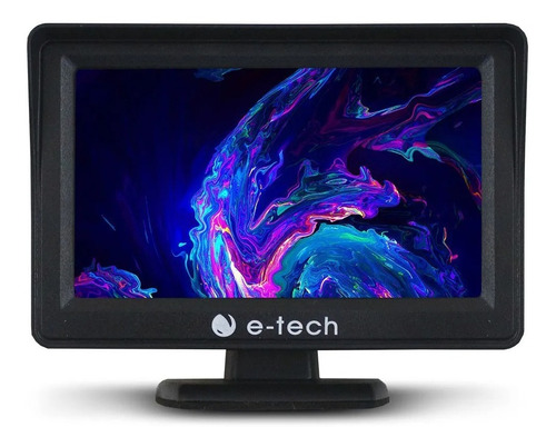 Tela Monitor Lcd 4.3 E-tech Com 2 Entradas De Vídeo