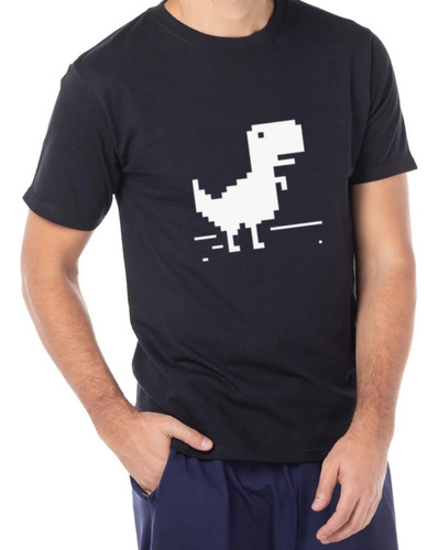 Playera Pixel Dinosaurio Chrome Juego Sin Internet Jurasic