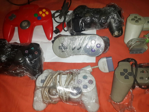 Lote De 7 Mando Control N 64 Snes Ps One Ps2 Family