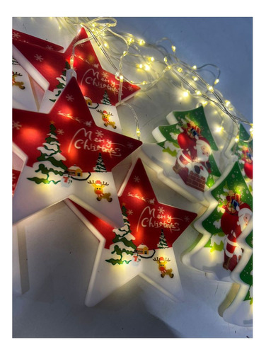 Pisca Cortina 130 Leds Fio Fada Arvores E Estrelas Am 3000k Branco Quente