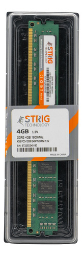 Memoria Ram Strig Ddr3 4gb 1600 Mhz Dimm Nueva