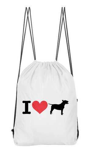 Bolso Deportivo I Love My Bullterrier (d0987 Boleto.store)