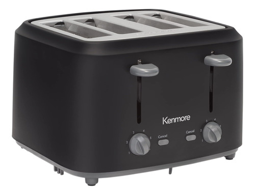 Tostadora Kenmore De 4 Rebanadas Con Controles Duales, Negro