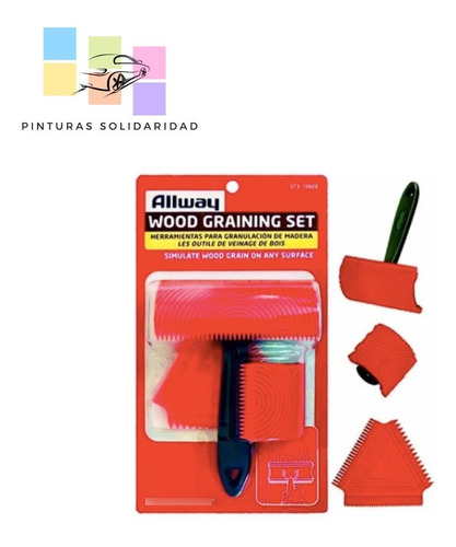 Imagen 1 de 1 de Veteador Para Pintar Con Acabado Imitación Madera Kit 3 Pzs