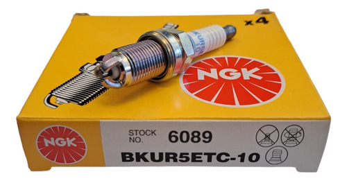 Kit De Bujias Ngk Bkur5etc-10 Vw Golf 1.6 8v 3 Electrodos