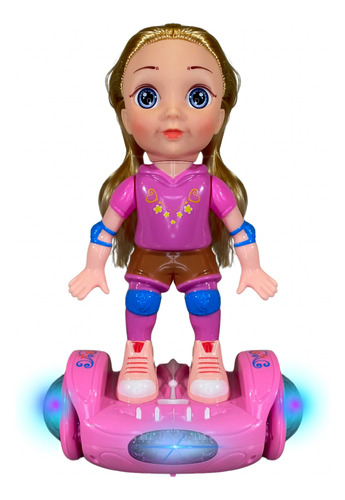 Boneca Hoverboard Bate Volta Luz Som Skate Brinquedo Menina