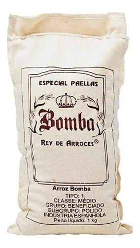 Arroz Bomba Especial Paella Rey De Arroces Imp Espanha 1kg
