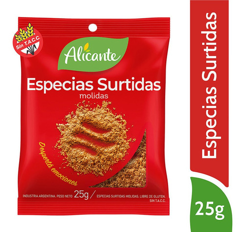 Alicante Especias Surtidas Molidas X 25 Gr