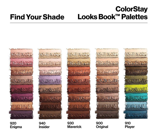 Imagen 5 de 9 de Paleta De Libros Revlon Colorstay Looks, Enigma, 100,55 Ml