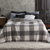 Comprar Cobija Esquimal Cobertor Luxus Individual Cobertor ind ind individual color boreal (gris-blanco) de 2.2m x 1.5m
