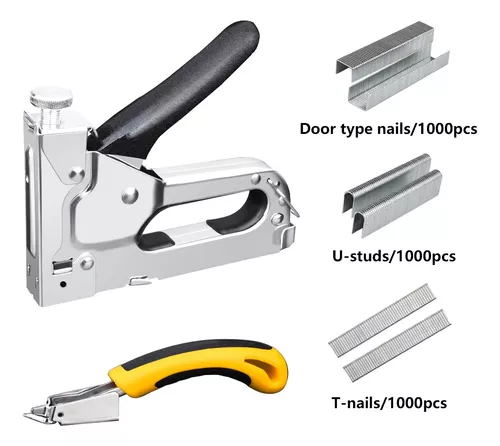 Engrapadora Para Tapiceria Pistola Incluye Kit 3,000 Grapas