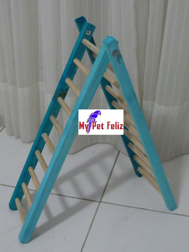 Imagem 1 de 1 de Escada Calopsita / Tons De Azul / Brinquedo Calopsita