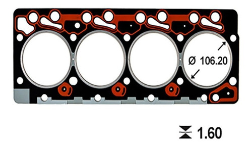 Junta Tapa Cilindros Illinois P/ Ford Cargo - 3.9  8v