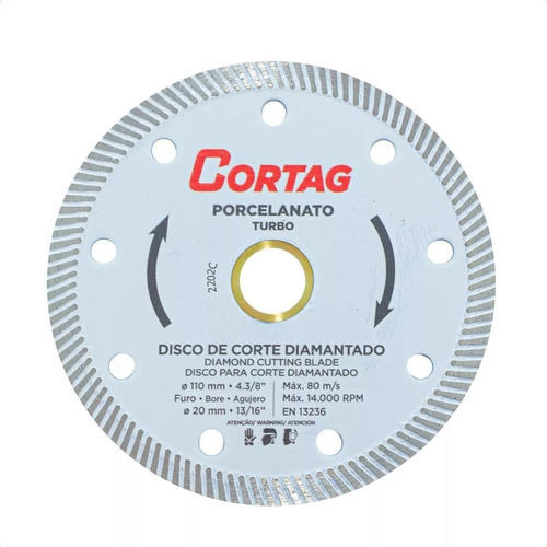 Disco De Corte Pisos E Porcelanato Ultrafino Cortag C/3 Pcs