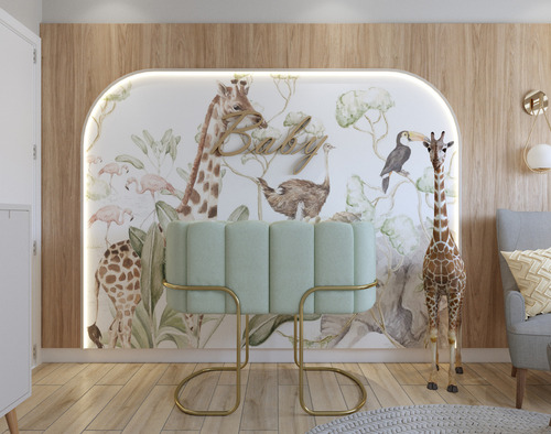 Berço Simples Moisés Star Mini Moderno Pés Em Aço Quarto Do Bebê Criança Confortavél New Baby Verde