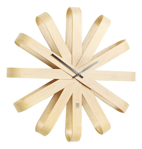 Umbra Ribbonwood - Reloj De Pared Grande Y Moderno, Funciona