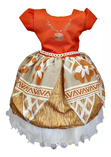 Vestido Moana Baby Super Luxinho - R$ 76,1