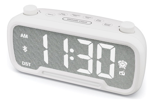 Reloj Despertador Con Altavoz Bluetooth Con Radio Fm, Reloj 