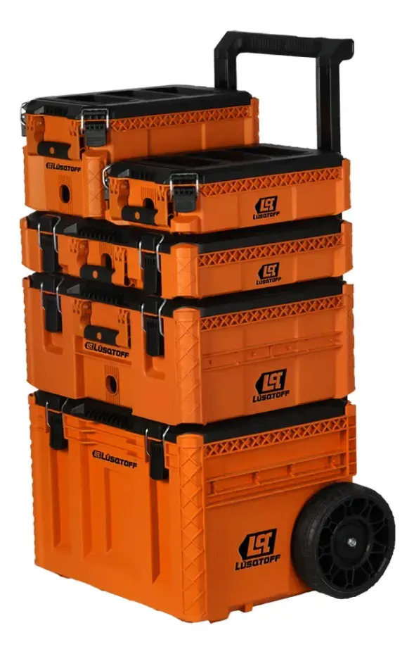 Carro Porta Herramientas Organizador 120 Kg Lusqtoff Naranja