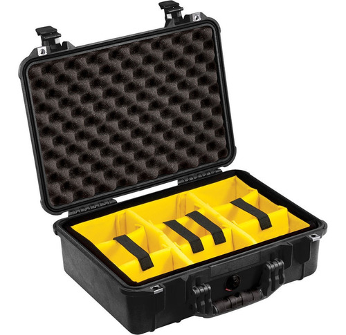 Pelican 1504 Waterproof 1500 Case With Yellow And Black Divi