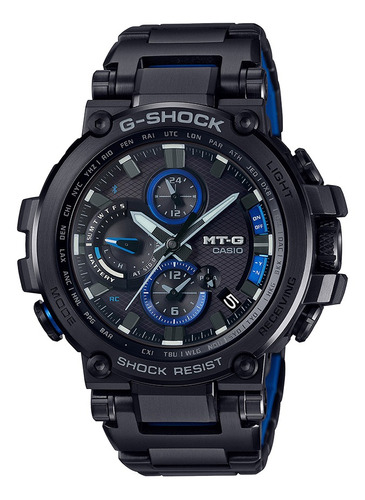 Reloj G-shock Mtg-b1000bd-1adr Acero Hombre Tough Solar Color de la correa Negro Color del fondo Negro