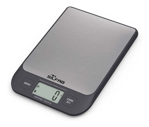 Imagen 1 de 1 de Balanza de cocina digital Silfab Steel Slim pesa hasta 3kg