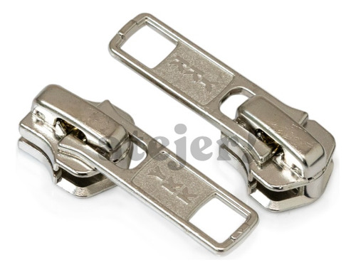 Imagen 7 de 10 de Deslizadores Ykk Para Cadena 5 Aluminio Automatico 12 Unid