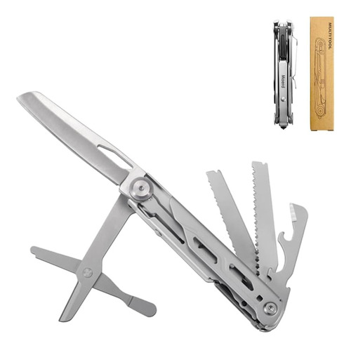 Multiherramienta De Acero Inoxidable 9 En 1 Con Clip