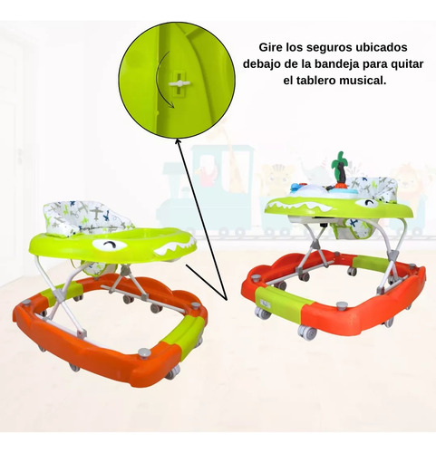Andadera Confety Rocket 2en1 Musical Reforzada