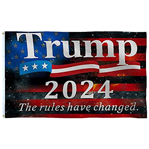 Bandera  Trump 2024 Reglas Han Cambiado  De 3x5 Costura...