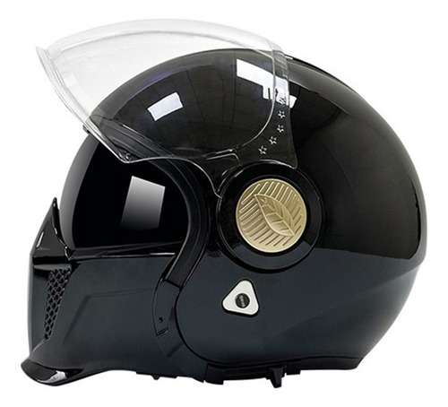 Vintage Modular Barbilla Desmontable Motocicleta Casco De