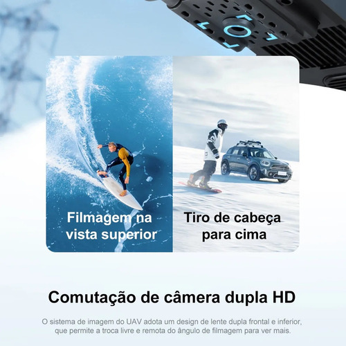 Genai Drone Profissional Ls-s4s Dual Camera Hd Motor Brushless Full 2 Bateria
