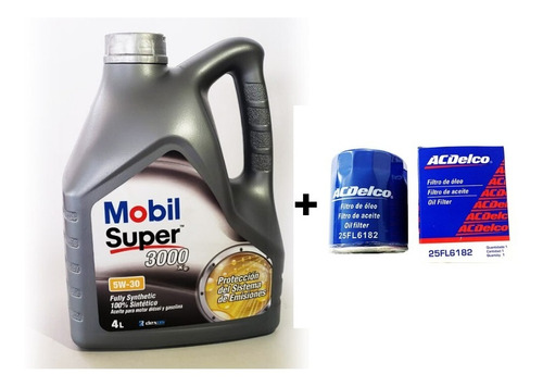 Aceite 5w30 Super Mobil + Filtro Acdelco