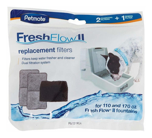 Petmate Fresh Flow Ii Purifying Pet Fuente Replacement Fi