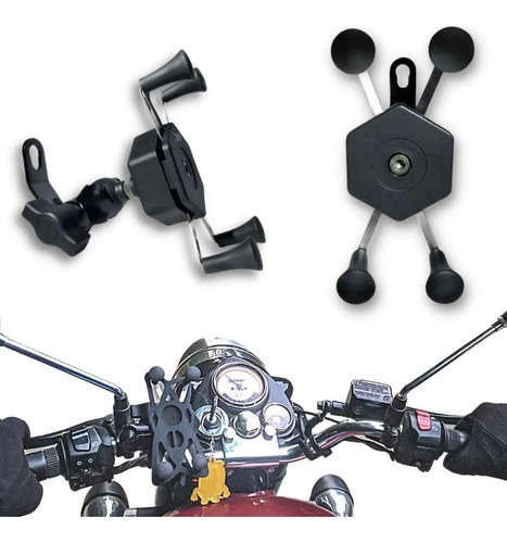 Suporte Celular Moto Carregador Universal Usb Suporte Gps