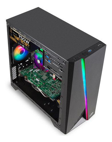 Gabinete Pc Gamer Sentey F10 Rgb Usb 3.0 Acrilico Sin Fuente