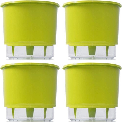 Vaso Raiz Autoirrigavel 21x18 Verde Cla Cultivar Plantar 4un