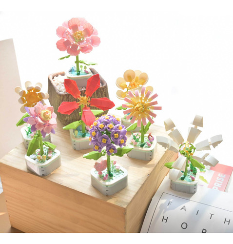 103d -3: Love Flower - Set De Bloques De Construcción Bloomi