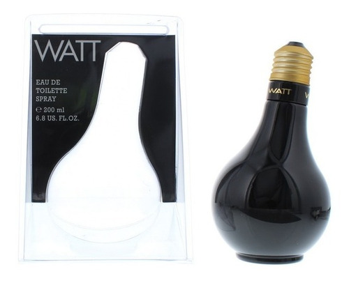 Perfume preto Cofinluxe Edt Watt para homens 200ml