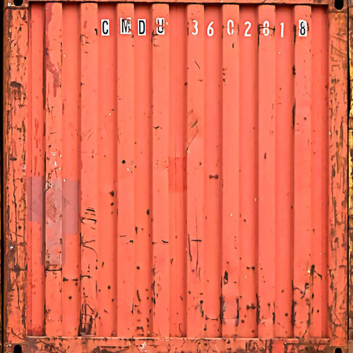 Papel De Parede Industrial Container Vermelho Coral Azul 15m