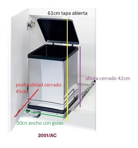 Cesto de basura extraible para cocina hotsell