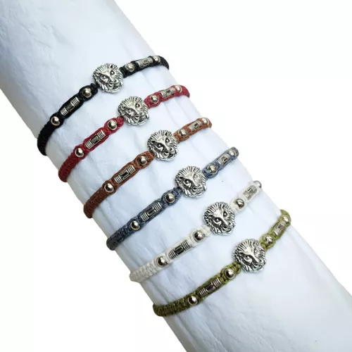 Pack X4 Pulseras Hilo Encerado Macrame Hombre Mujer