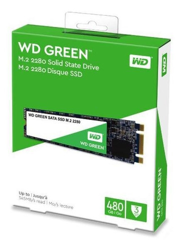 Imagen 4 de 4 de Disco Estado Sólido Wd Ssd Green 480gb M2 Int Sata3 3d