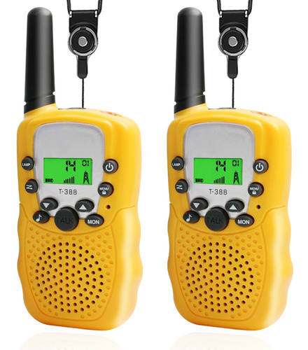 Radio Walkie Talkie Con Rango Para Niño, Amarillo