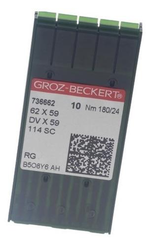 Agujas Groz-beckert Dv X 59  62x59 Nm 180/24 Blisterx10