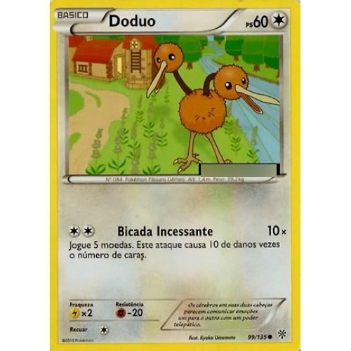2x Doduo - Pokémon Normal Comum - 99/135 - Pokemon Card Game