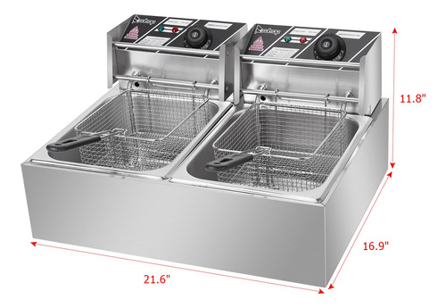 Freidora Eléctrica Profesional Zimtown De 12 Litros 5000w